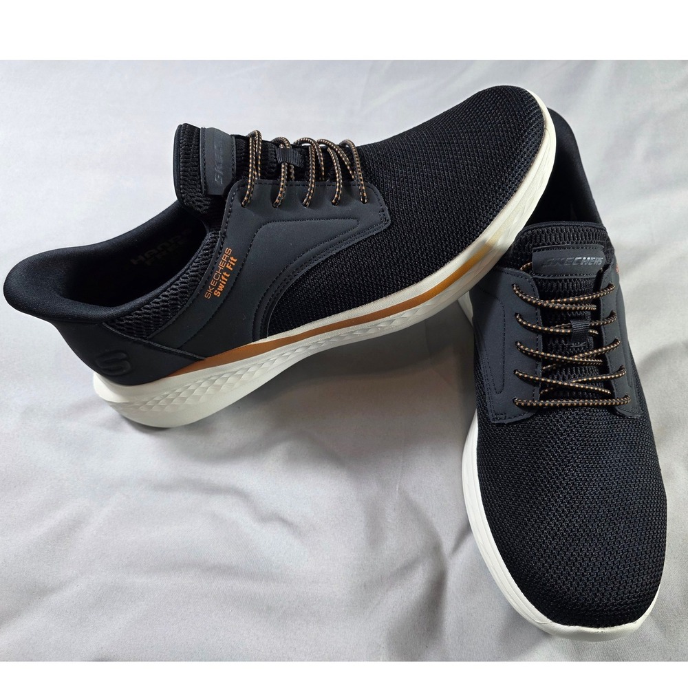 Skechers Hands Free Swift Fit Mens Size 12 Black Casual Sneakers NEW
